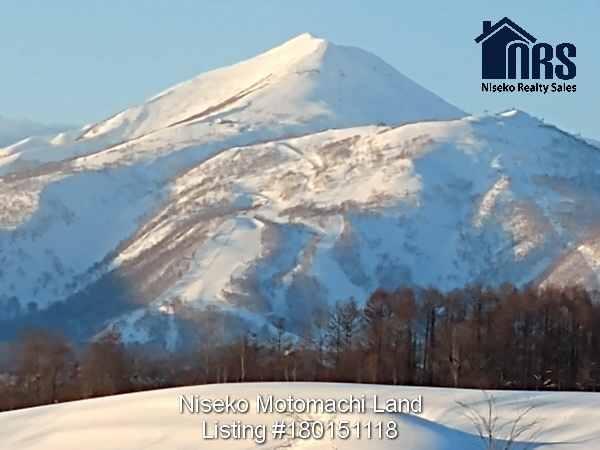 Close up view of Mt Niseko Annupuri. Niseko Ski Mountain.