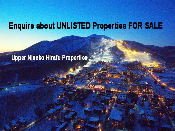 Upper Niseko Hirafu Ski Resort Village at Sunset.