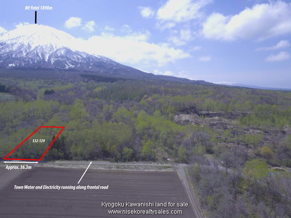 Block 332-129 view with Mt Yotei in the background.