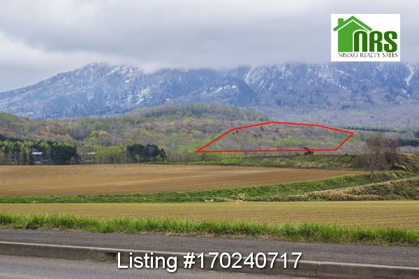 Looking from Kutchan to Kyogoku connector road, across to block at base of Mt Yotei.