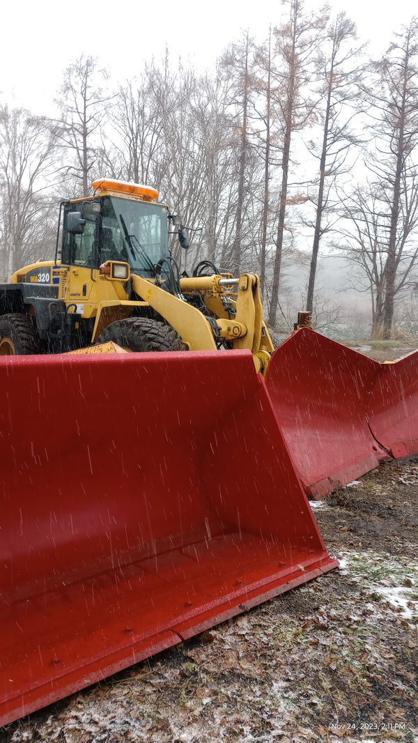 Machines about leave to clear driveways.